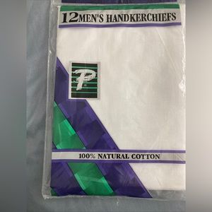 12 men’s hanker chips, 100% cotton new in package